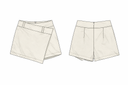 Crossover Golf Ace Asymmetric Skort, tailored women’s golf skort with asymmetric front and sculpting fit, made from Japanese Paper Nylon performance fabric, styled as a chic golf outfit for modern country club style on and off the course