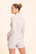 Crossover Golf Ace Asymmetric Skort, tailored women’s golf skort with asymmetric front and sculpting fit, made from Japanese Paper Nylon performance fabric, styled as a chic golf outfit for modern country club style on and off the course