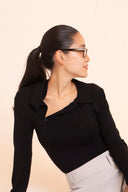 Crossover Long Sleeve Polo