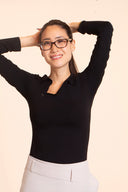 Crossover Long Sleeve Polo