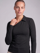 Crossover Long Sleeve Polo